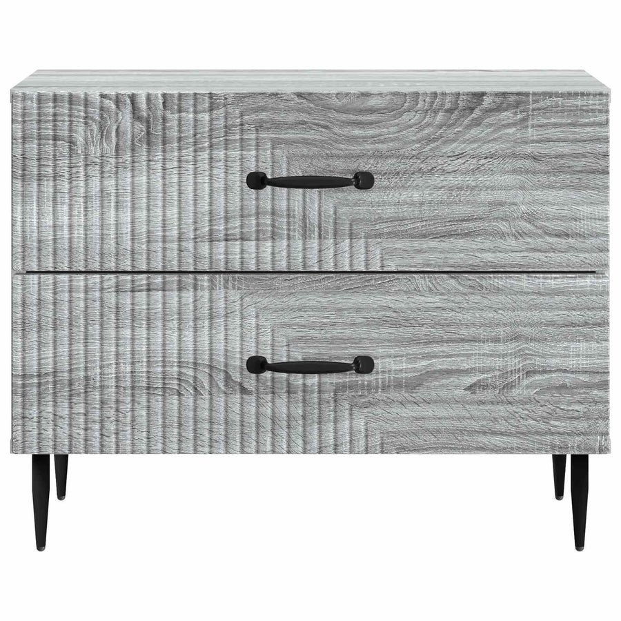 Nachtkastje Grijs sonoma 62 x 34,5 x 47,5 cm Bewerkt hout
