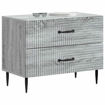 Nachtkastje Grijs sonoma 62 x 34,5 x 47,5 cm Bewerkt hout