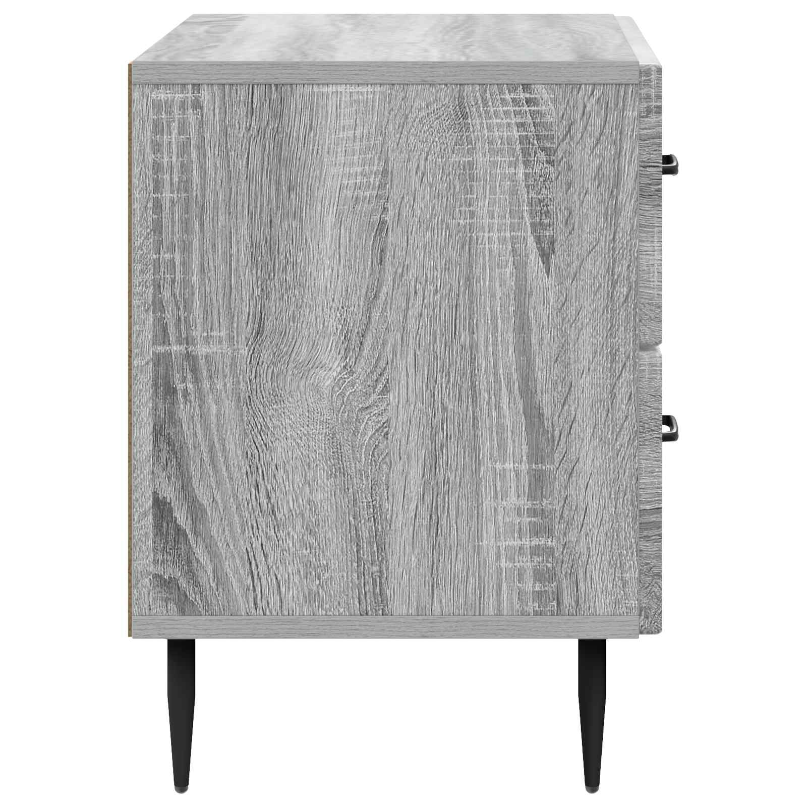 Nachtkastje Grijs sonoma 62 x 34,5 x 47,5 cm Bewerkt hout
