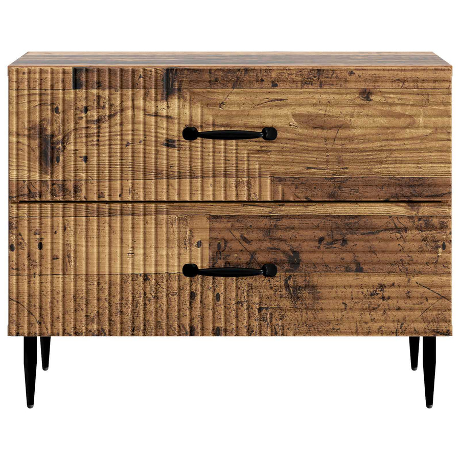 Nachtkastje met lade Oud hout 62 x 34,5 x 47,5 cm Bewerkt hout