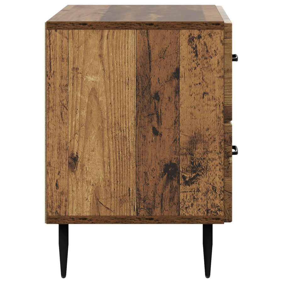Nachtkastje met lade Oud hout 62 x 34,5 x 47,5 cm Bewerkt hout