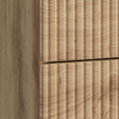 Nachtkastje Artisanaal eiken 62 x 34,5 x 47,5 cm Bewerkt hout