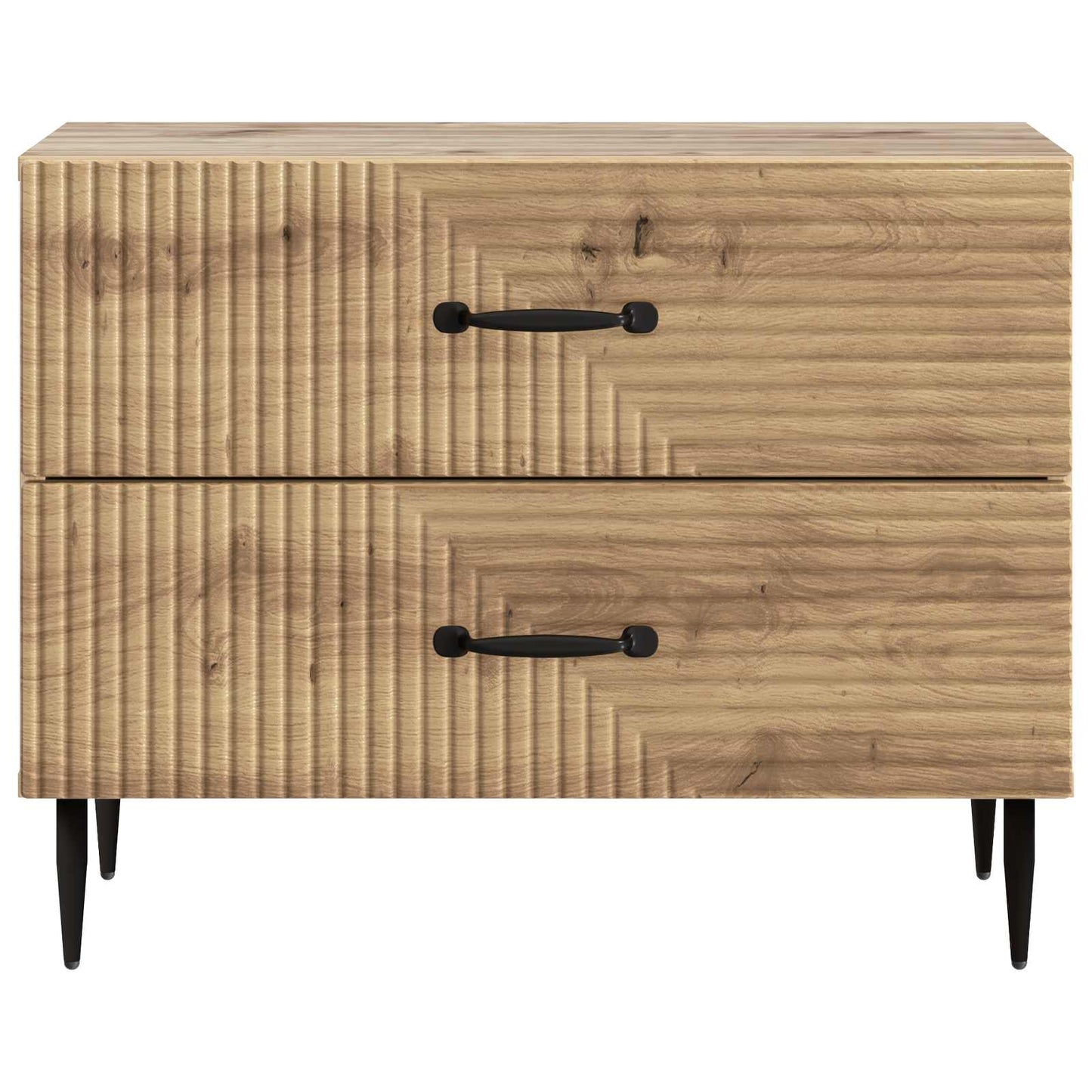 Nachtkastje Artisanaal eiken 62 x 34,5 x 47,5 cm Bewerkt hout