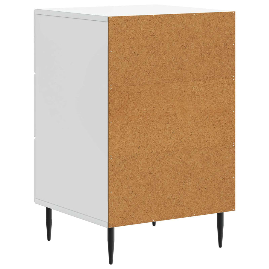 Nachtkastje met lade Wit 43 x 41 x 66,5 cm Bewerkt hout
