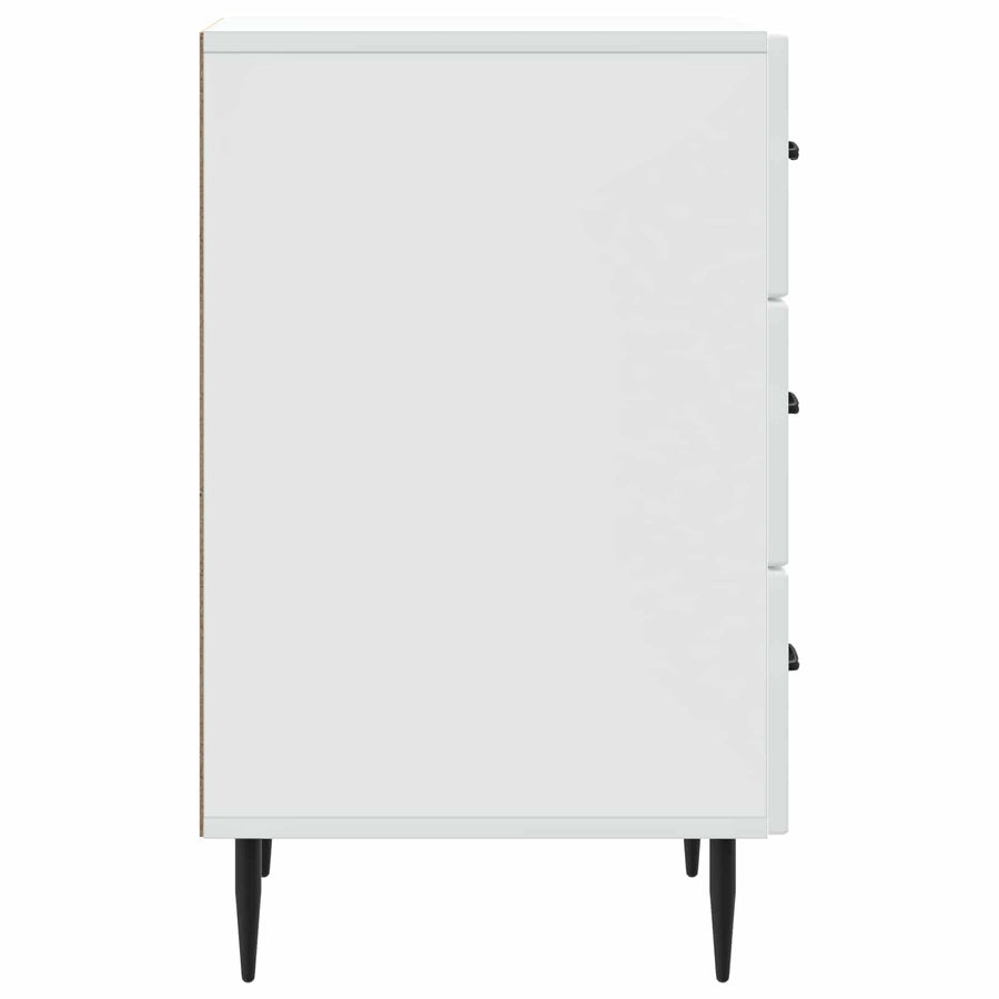 Nachtkastje met lade Wit 43 x 41 x 66,5 cm Bewerkt hout