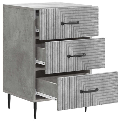 Nachtkastje met lade Betongrijs 43 x 41 x 66,5 cm Bewerkt hout