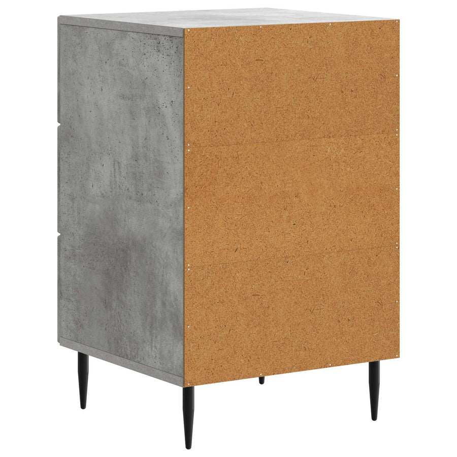 Nachtkastje met lade Betongrijs 43 x 41 x 66,5 cm Bewerkt hout