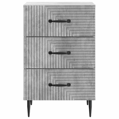 Nachtkastje met lade Betongrijs 43 x 41 x 66,5 cm Bewerkt hout