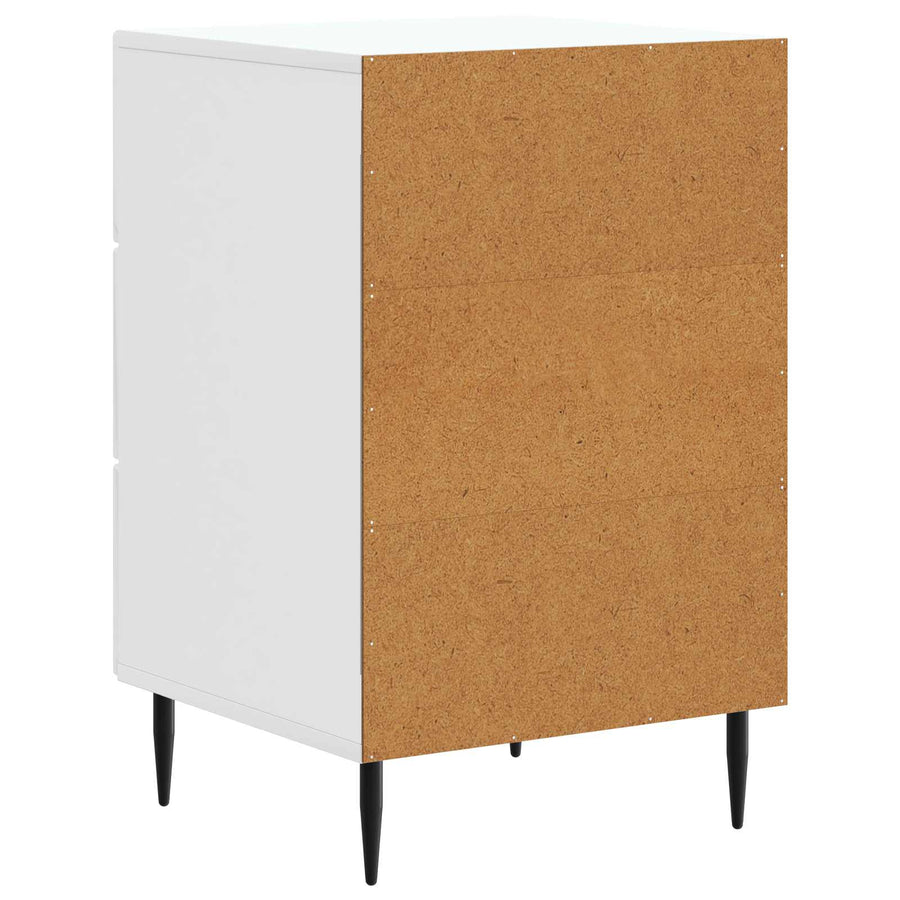 Nachtkastje Hoogglans Wit 43 x 41 x 66,5 cm Bewerkt hout