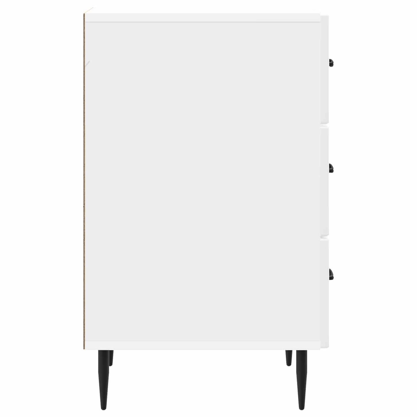Nachtkastje Hoogglans Wit 43 x 41 x 66,5 cm Bewerkt hout