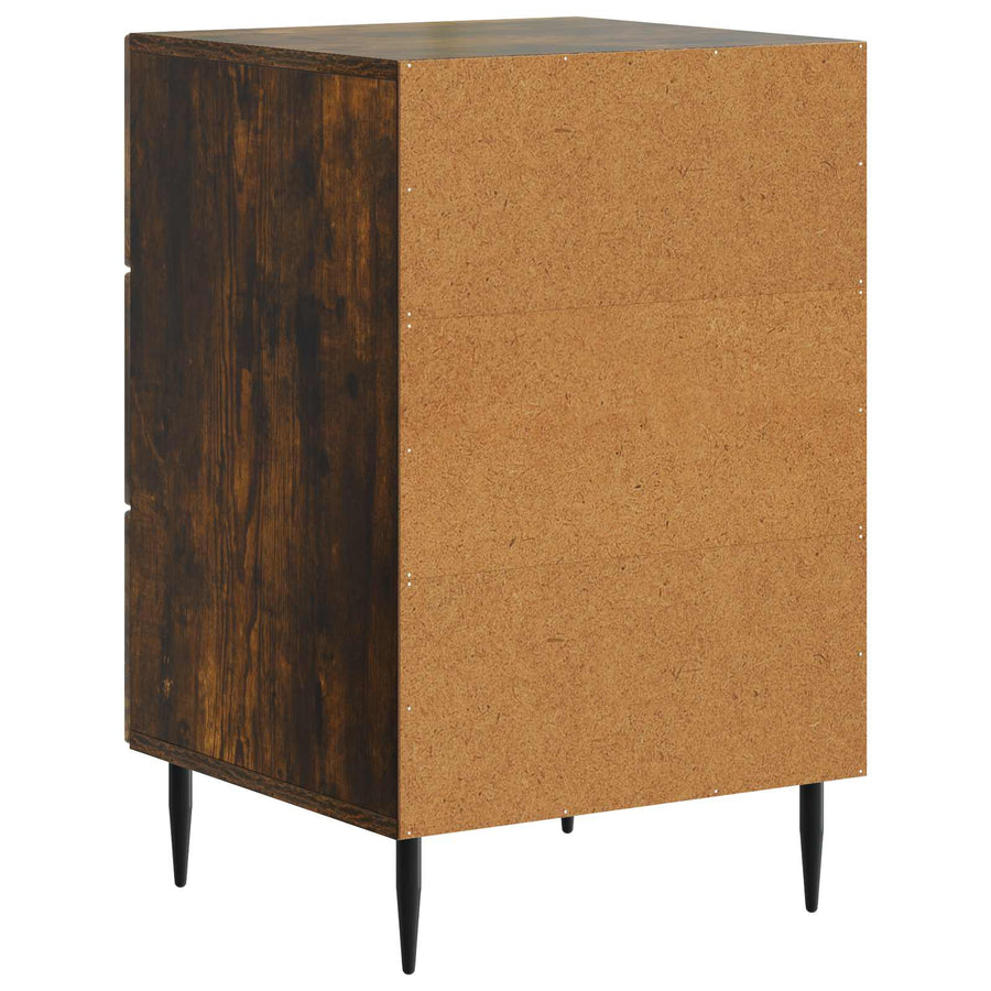 Nachtkastje Gerookt eiken 43 x 41 x 66,5 cm Bewerkt hout