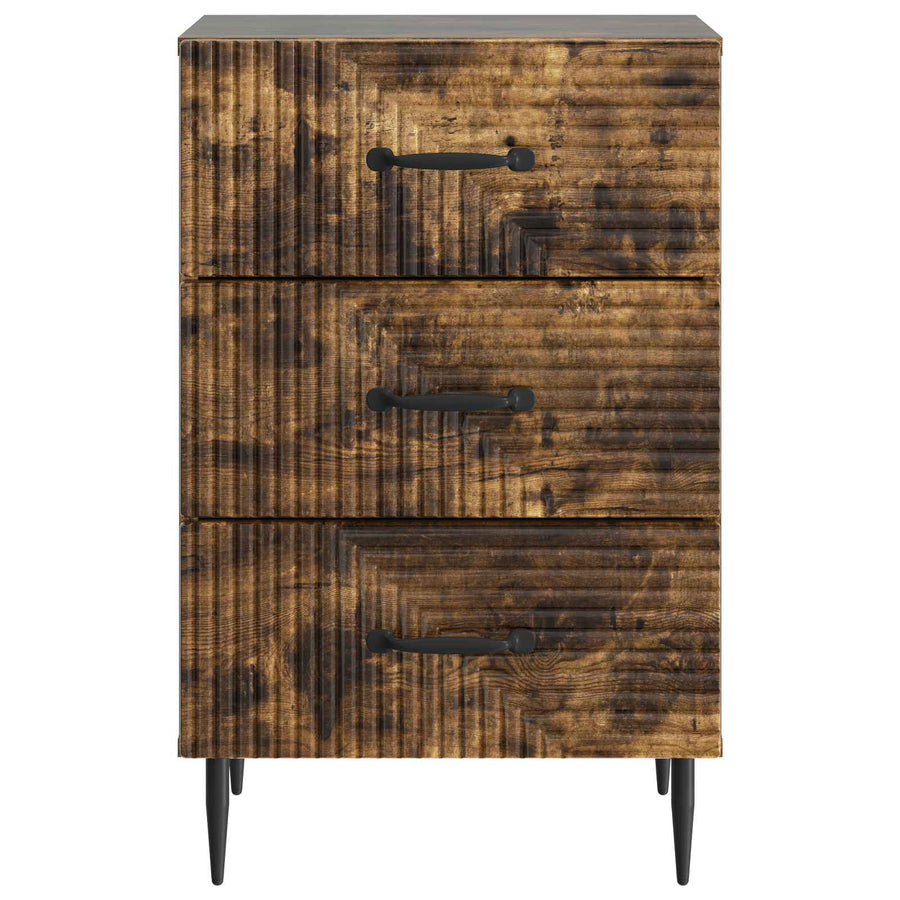 Nachtkastje Gerookt eiken 43 x 41 x 66,5 cm Bewerkt hout