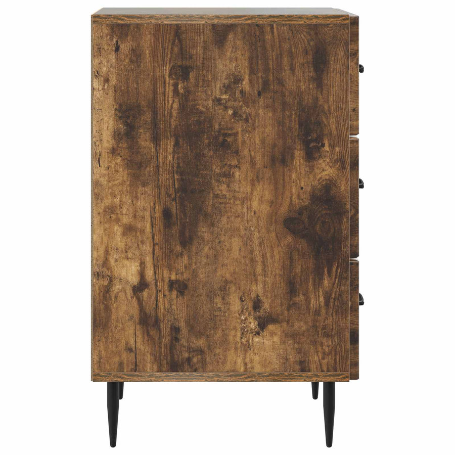 Nachtkastje Gerookt eiken 43 x 41 x 66,5 cm Bewerkt hout