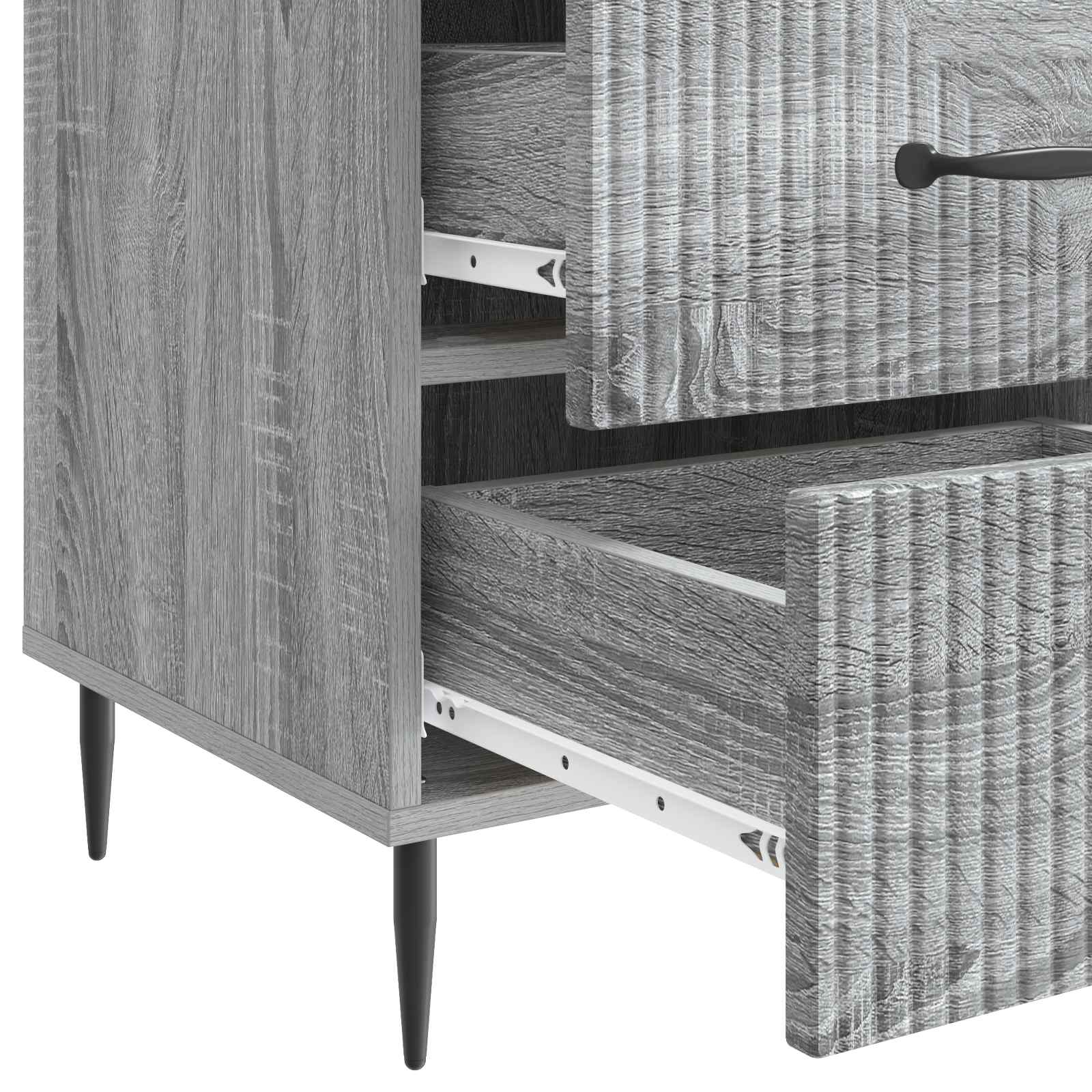 Nachtkastje Grijs sonoma 43 x 41 x 66,5 cm Bewerkt hout