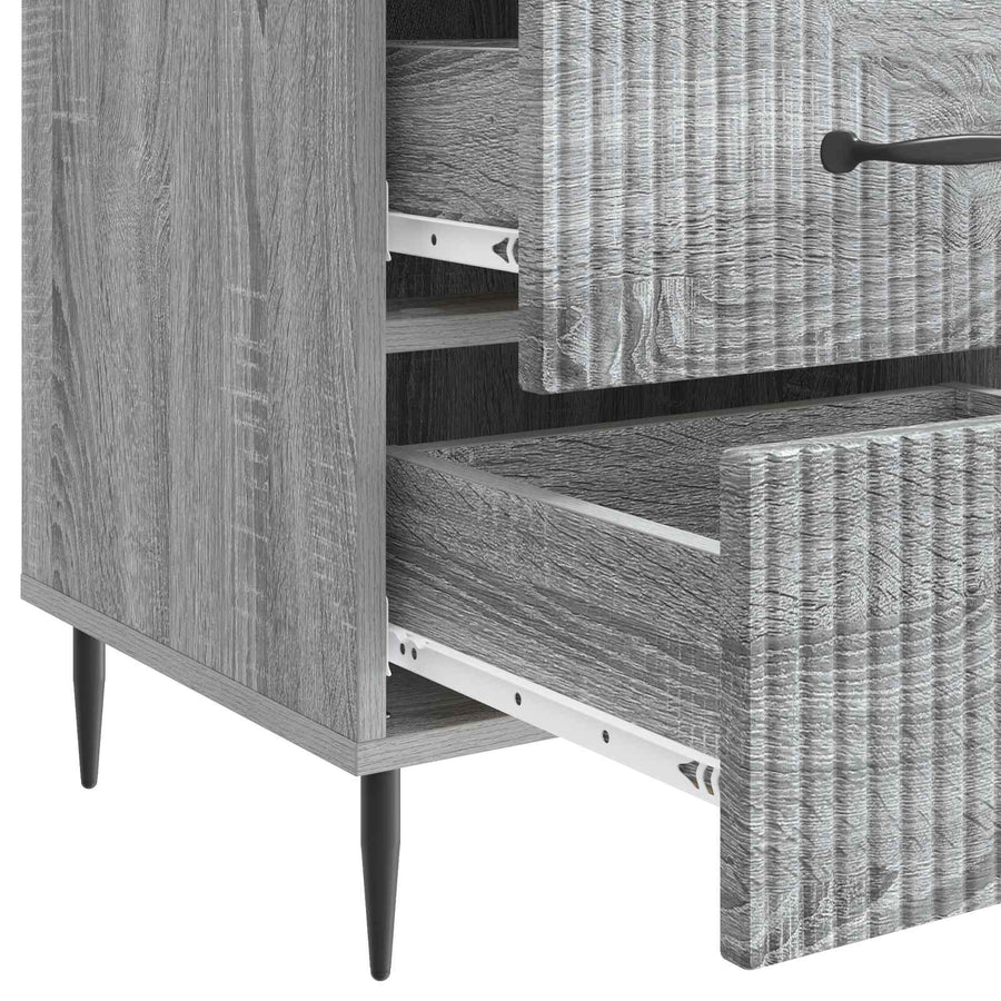 Nachtkastje Grijs sonoma 43 x 41 x 66,5 cm Bewerkt hout