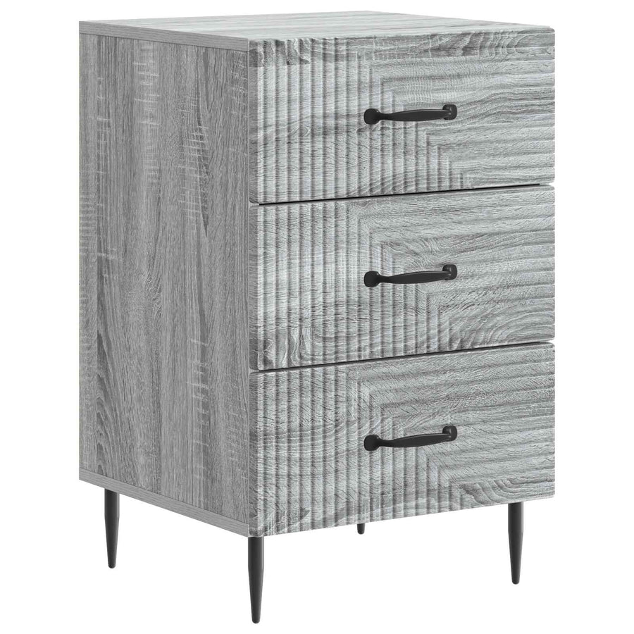 Nachtkastje Grijs sonoma 43 x 41 x 66,5 cm Bewerkt hout