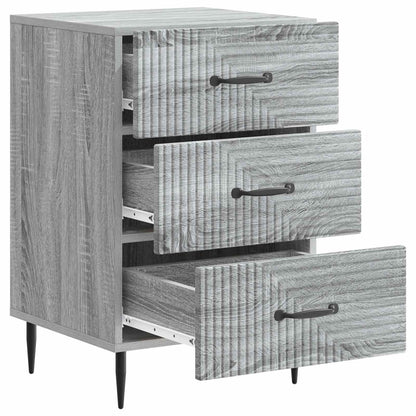 Nachtkastje Grijs sonoma 43 x 41 x 66,5 cm Bewerkt hout