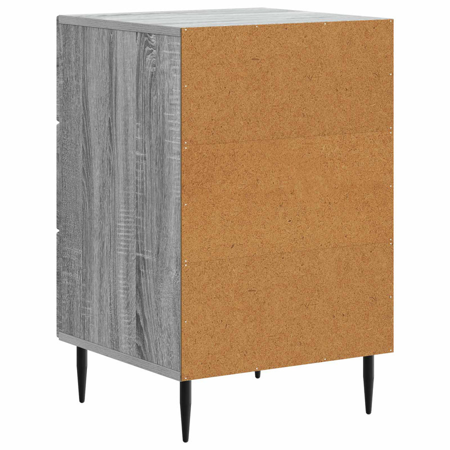 Nachtkastje Grijs sonoma 43 x 41 x 66,5 cm Bewerkt hout