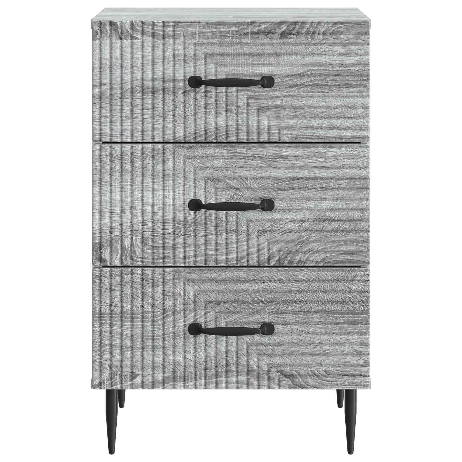 Nachtkastje Grijs sonoma 43 x 41 x 66,5 cm Bewerkt hout