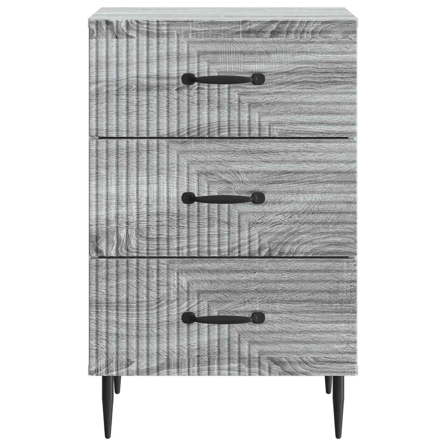Nachtkastje Grijs sonoma 43 x 41 x 66,5 cm Bewerkt hout