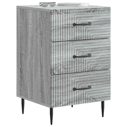 Nachtkastje Grijs sonoma 43 x 41 x 66,5 cm Bewerkt hout