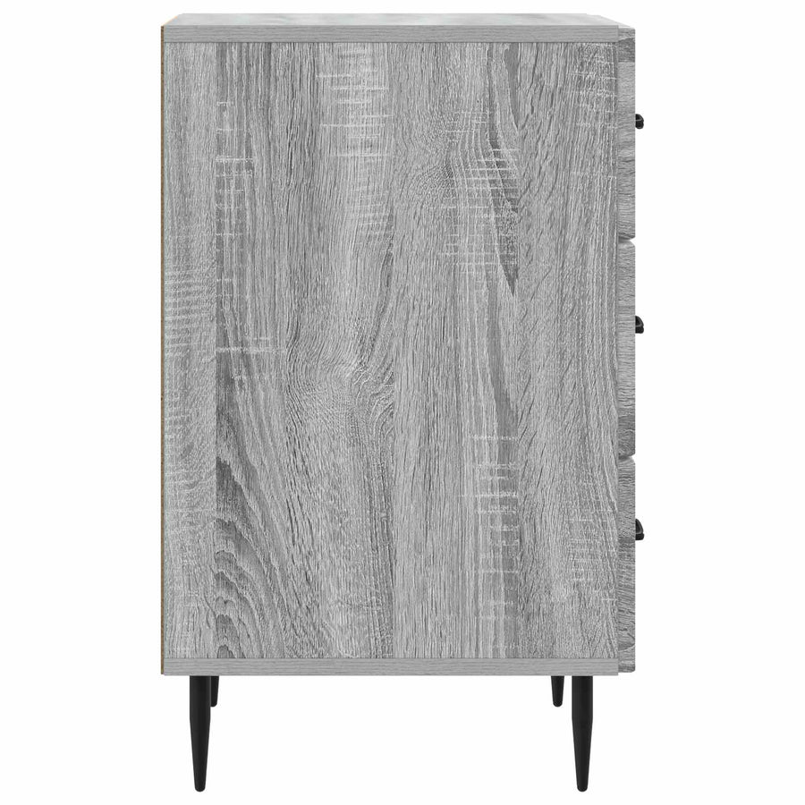 Nachtkastje Grijs sonoma 43 x 41 x 66,5 cm Bewerkt hout