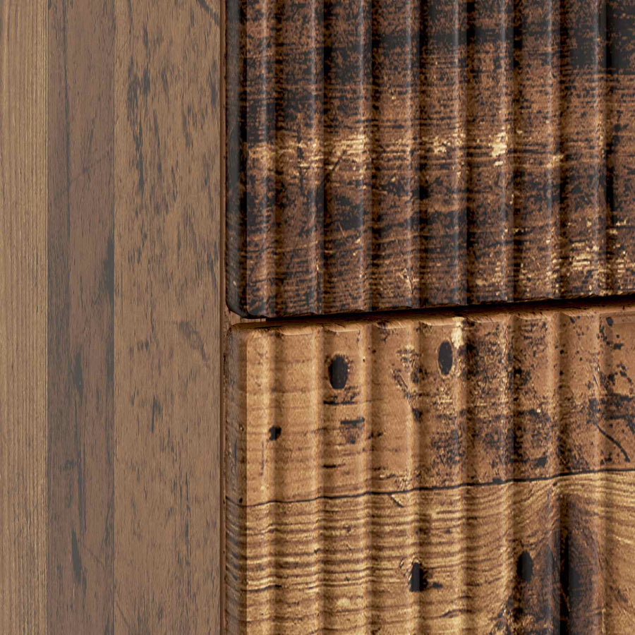 Nachtkastje met lade Oud hout 43 x 41 x 66,5 cm Bewerkt hout