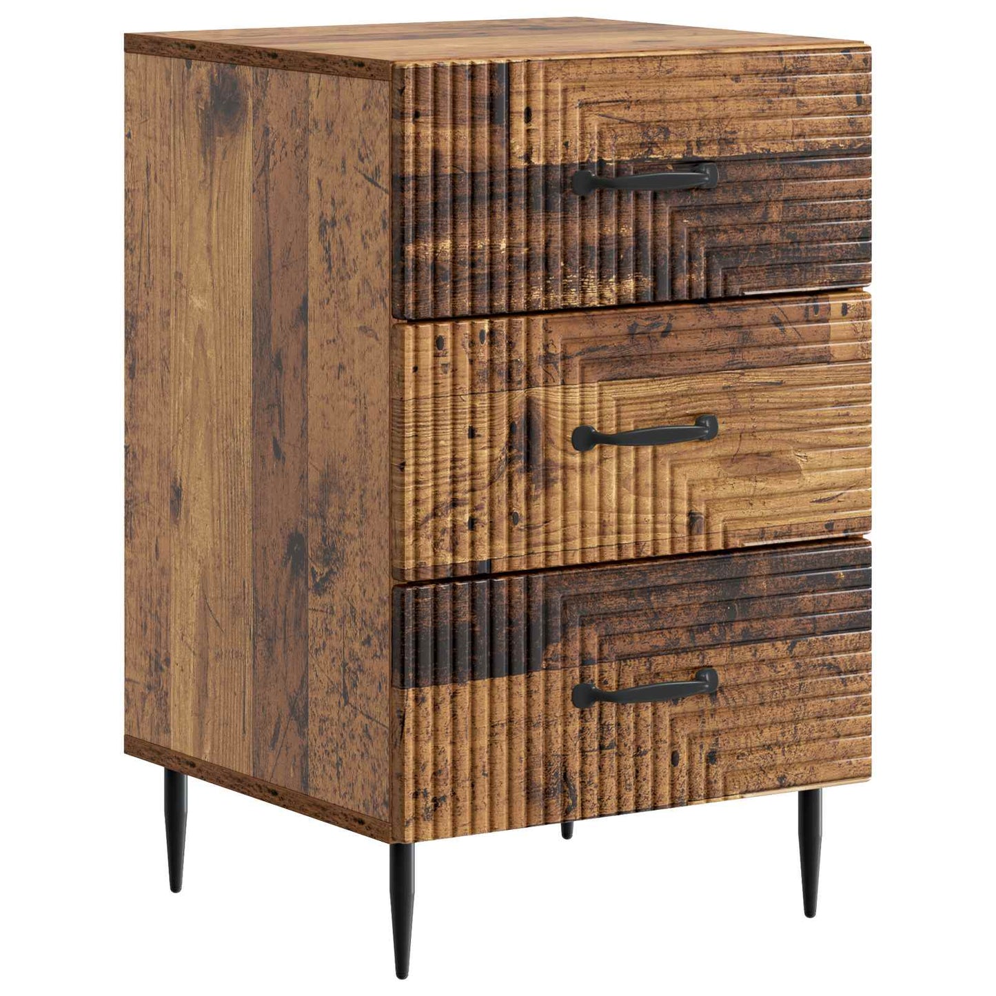Nachtkastje met lade Oud hout 43 x 41 x 66,5 cm Bewerkt hout