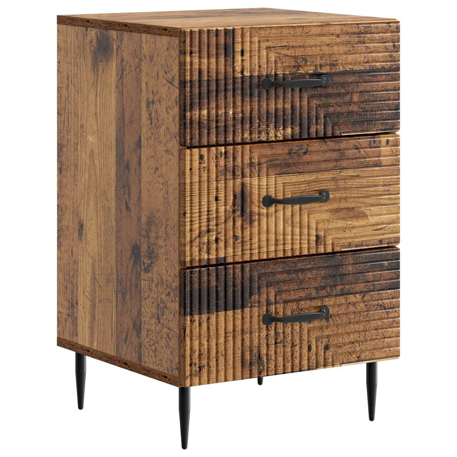 Nachtkastje met lade Oud hout 43 x 41 x 66,5 cm Bewerkt hout