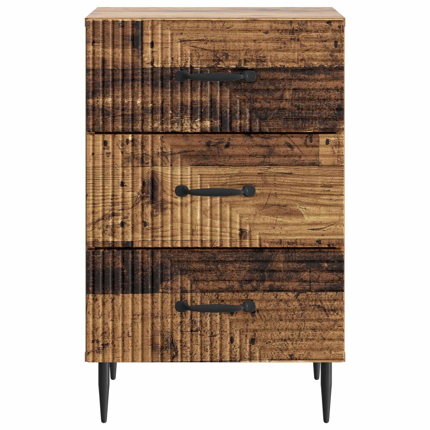 Nachtkastje met lade Oud hout 43 x 41 x 66,5 cm Bewerkt hout