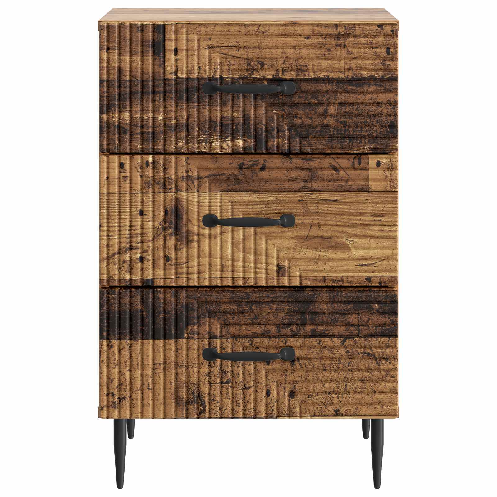 Nachtkastje met lade Oud hout 43 x 41 x 66,5 cm Bewerkt hout