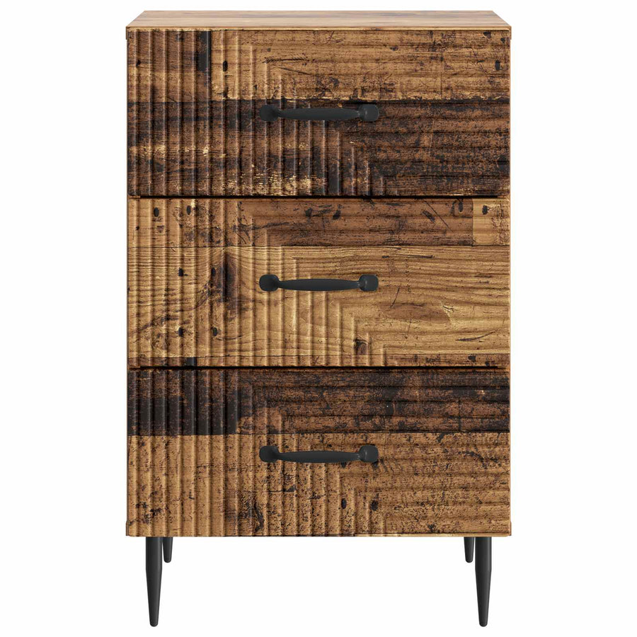 Nachtkastje met lade Oud hout 43 x 41 x 66,5 cm Bewerkt hout