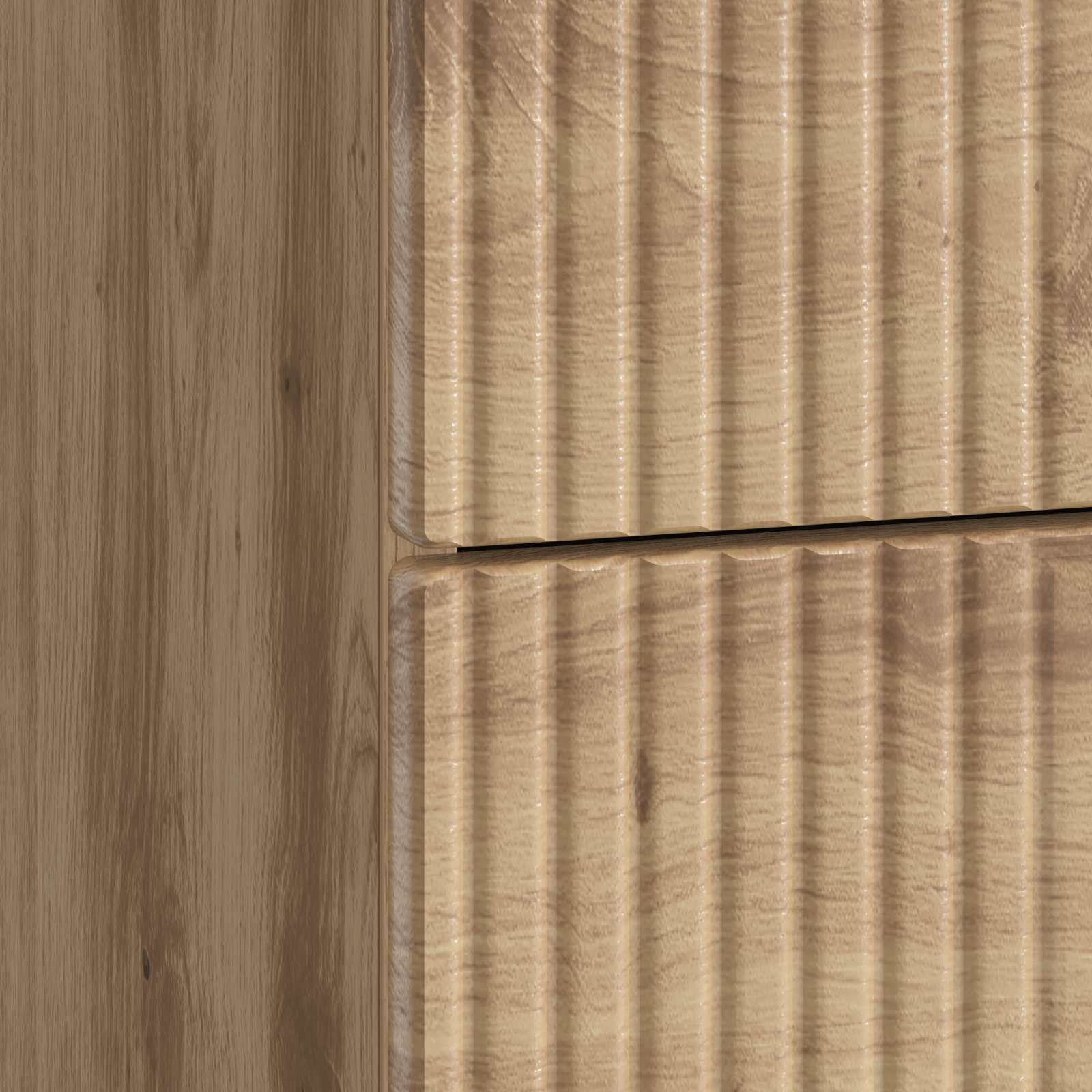Nachtkastje Artisanaal eiken 43 x 41 x 66,5 cm Bewerkt hout