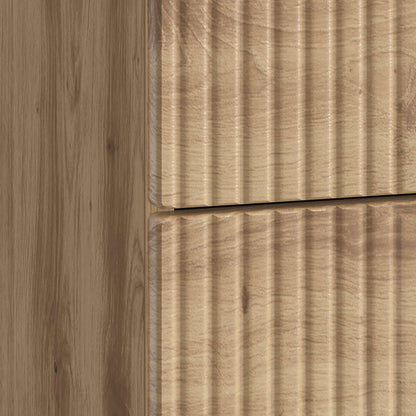 Nachtkastje Artisanaal eiken 43 x 41 x 66,5 cm Bewerkt hout