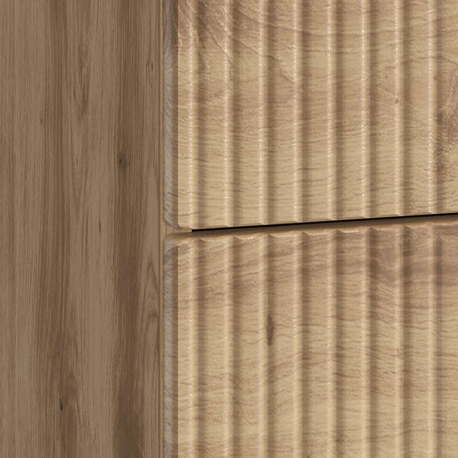 Nachtkastje Artisanaal eiken 43 x 41 x 66,5 cm Bewerkt hout