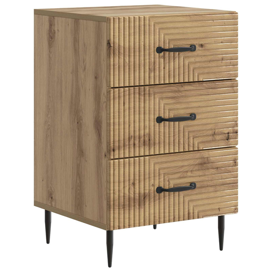 Nachtkastje Artisanaal eiken 43 x 41 x 66,5 cm Bewerkt hout