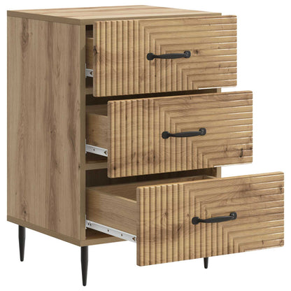 Nachtkastje Artisanaal eiken 43 x 41 x 66,5 cm Bewerkt hout