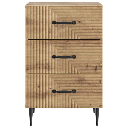 Nachtkastje Artisanaal eiken 43 x 41 x 66,5 cm Bewerkt hout
