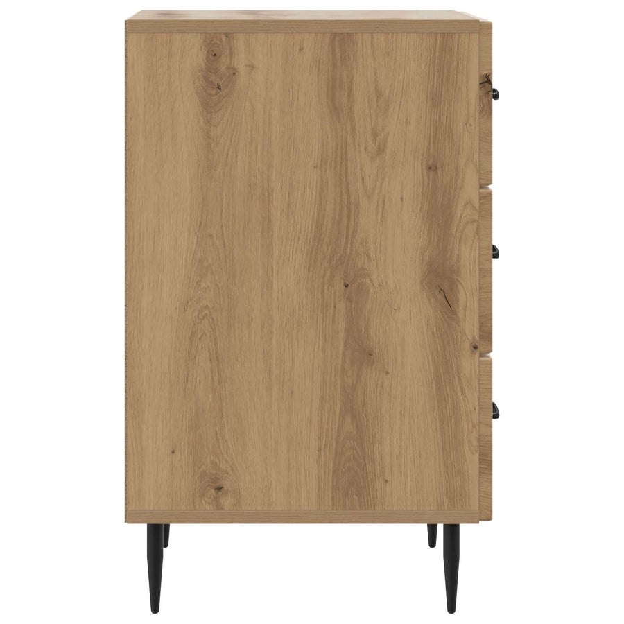 Nachtkastje Artisanaal eiken 43 x 41 x 66,5 cm Bewerkt hout