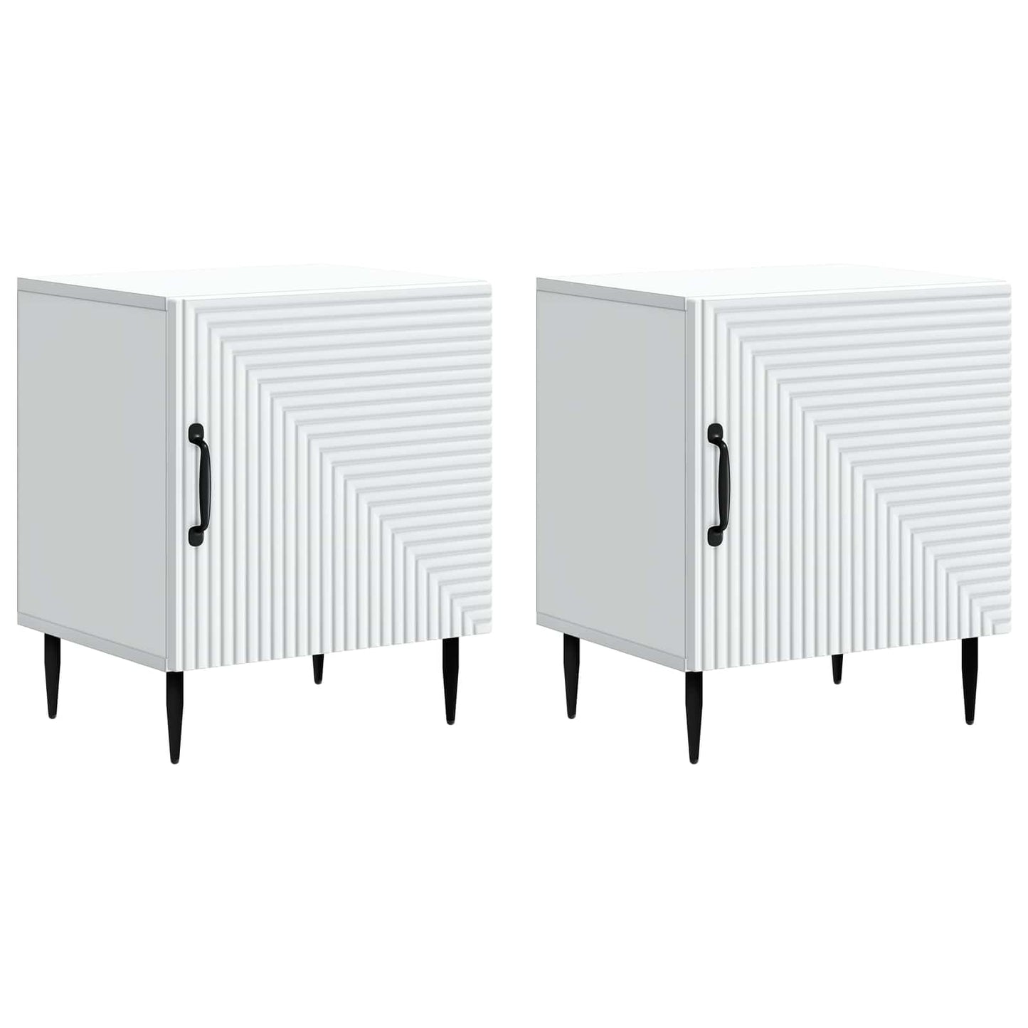 Nachtkastje 2 pcs Wit 43 x 34,5 x 50 cm Bewerkt hout