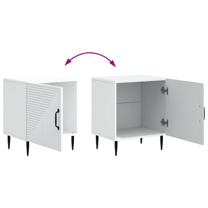Nachtkastje 2 pcs Wit 43 x 34,5 x 50 cm Bewerkt hout