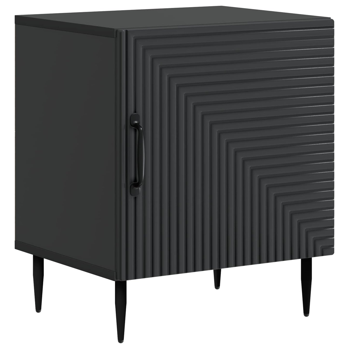 Nachtkastje 2 pcs Zwart 43 x 34,5 x 50 cm Bewerkt hout
