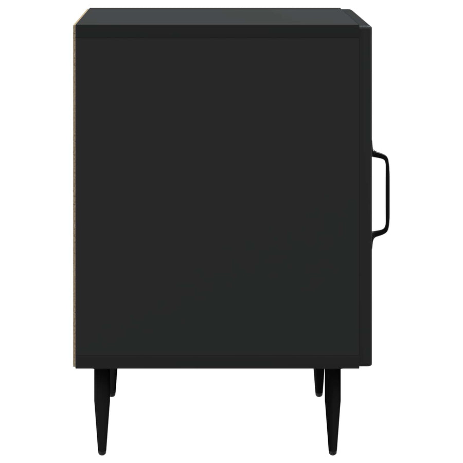 Nachtkastje 2 pcs Zwart 43 x 34,5 x 50 cm Bewerkt hout