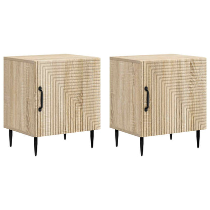 Nachtkastje 2 pcs Sonoma Eiken 43 x 34,5 x 50 cm Bewerkt hout