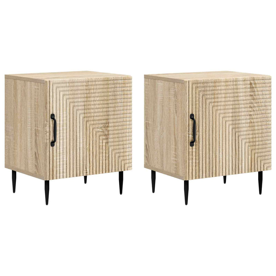 Nachtkastje 2 pcs Sonoma Eiken 43 x 34,5 x 50 cm Bewerkt hout