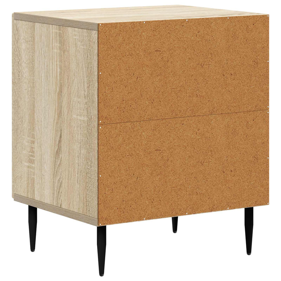 Nachtkastje 2 pcs Sonoma Eiken 43 x 34,5 x 50 cm Bewerkt hout