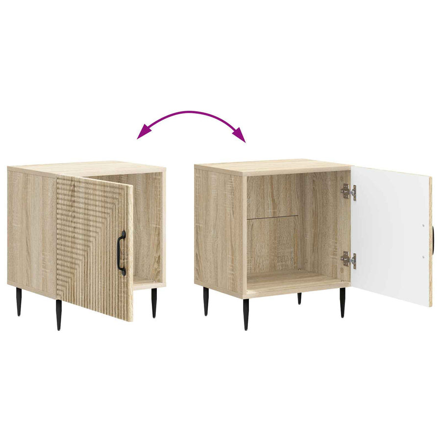 Nachtkastje 2 pcs Sonoma Eiken 43 x 34,5 x 50 cm Bewerkt hout