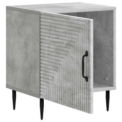 Nachtkastje Betongrijs 43 x 34,5 x 50 cm Bewerkt hout