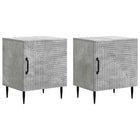 Nachtkastje 2 stuks betongrijs 43x34,5x50 cm bewerkt hout
