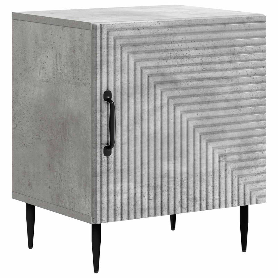 Nachtkastje 2 pcs Betongrijs 43 x 34,5 x 50 cm Bewerkt hout